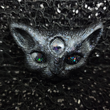 Black Holographic 3 Eyed Cat