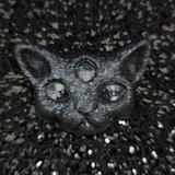 Black Holographic 3 Eyed Cat