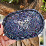 Oval Tray - Black Holographic