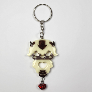 Flying Bison with Heart Keychain