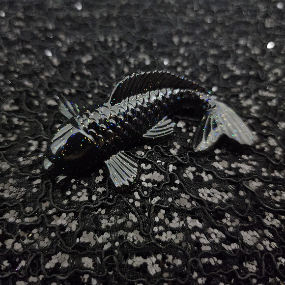 Koi Fish - Black Glitter