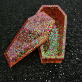 Orange Glitter Coffin