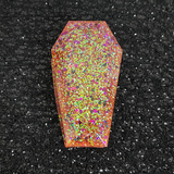 Orange Glitter Coffin