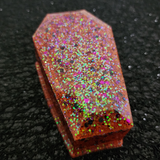 Orange Glitter Coffin