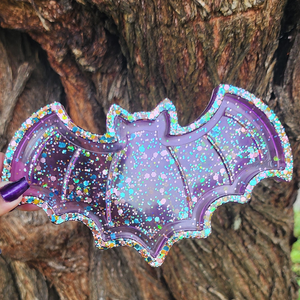 Purple Glitter Bat Tray