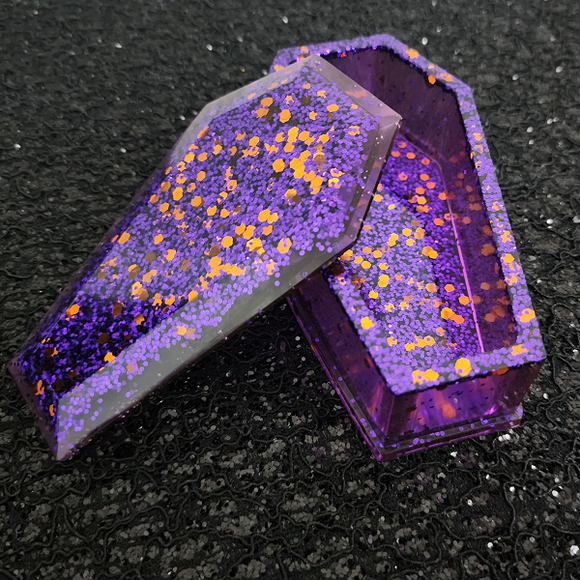 Purple Glitter Coffin